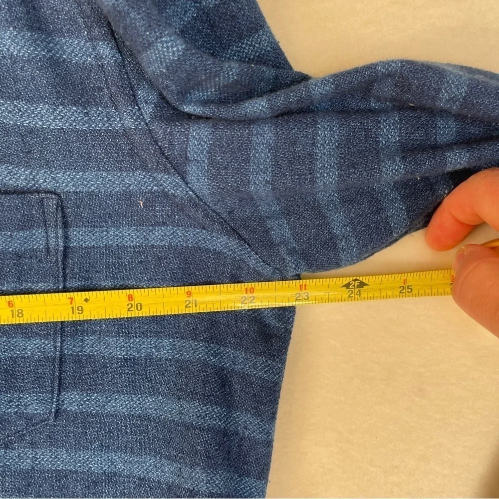 Levi's Made and Crafted Indigo Striped Button Down Shirt Large